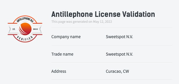 カジノミーはキュラソー政府が発行する「Antillephone License」というライセンスを取得しています