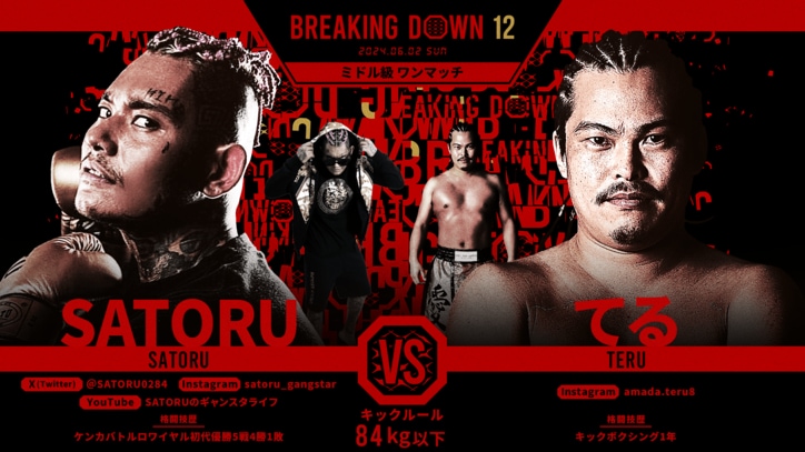 BREAKING DOWN 12
SATORU vs. てる