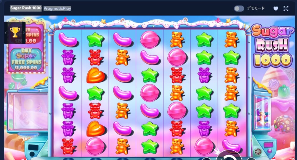 BK8カジノでおすすめのスロットゲーム　Suger rush 1000