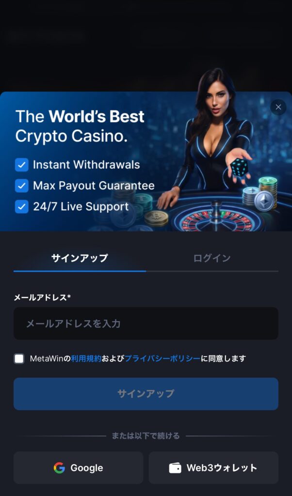 メタウィン 新規登録02