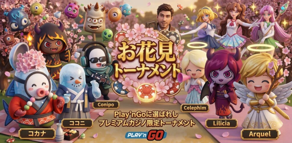 お花見トーナメント Play'nGoに選ばれし プレミアムカジノ限定トーナメント